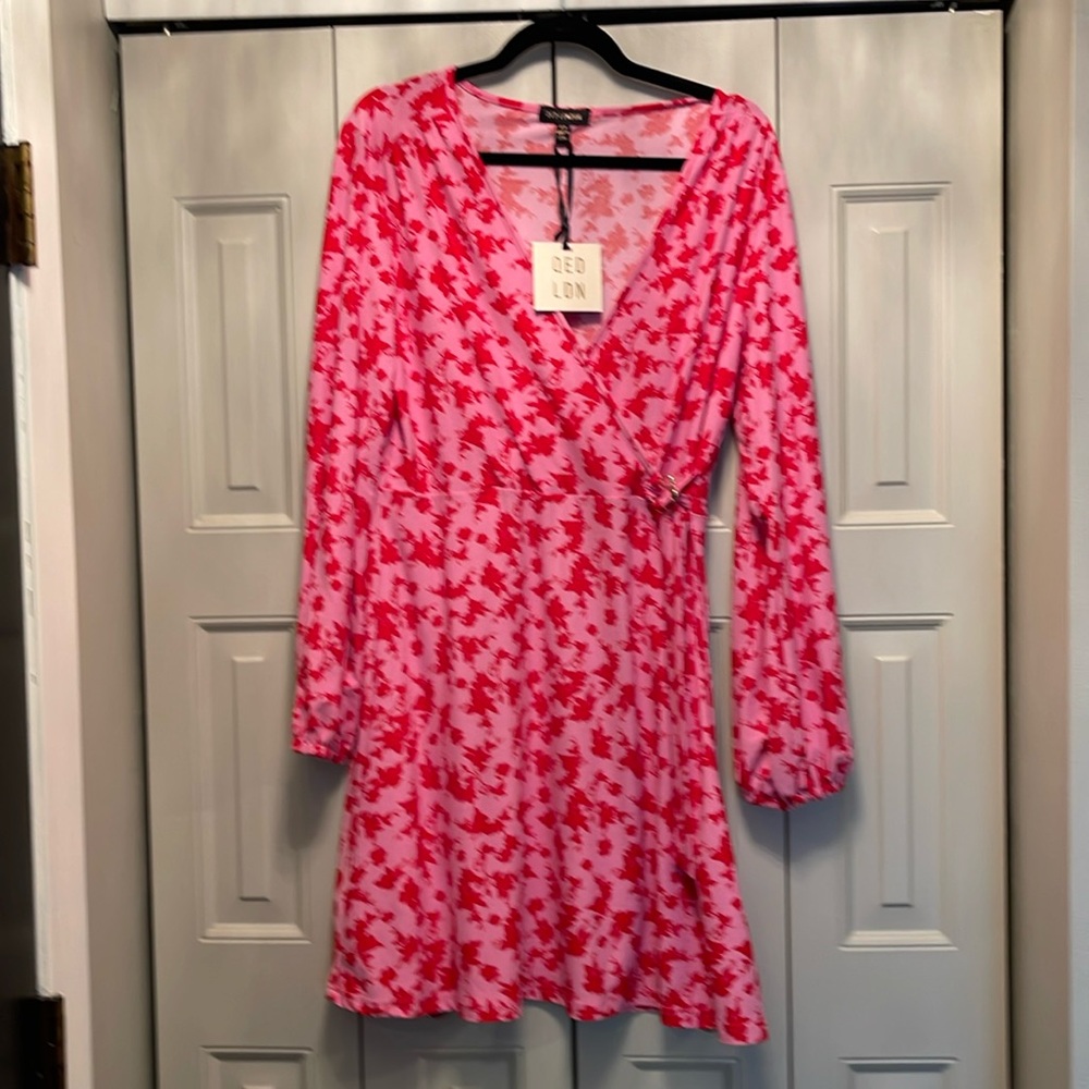 ASOS | QED London Soft Touch Floral Wrap Dress NWT